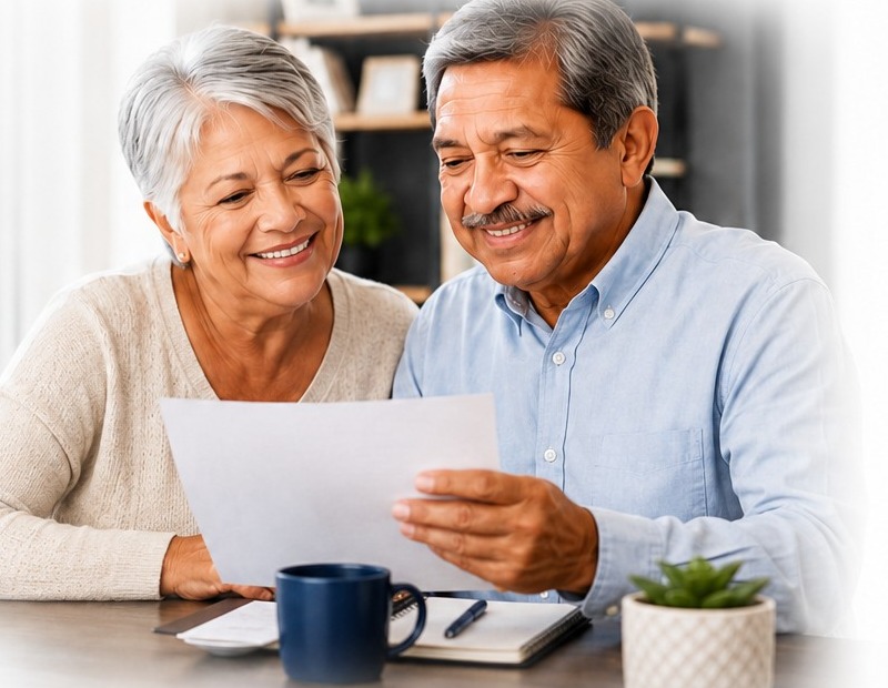 Pensionados revisando opciones de crédito